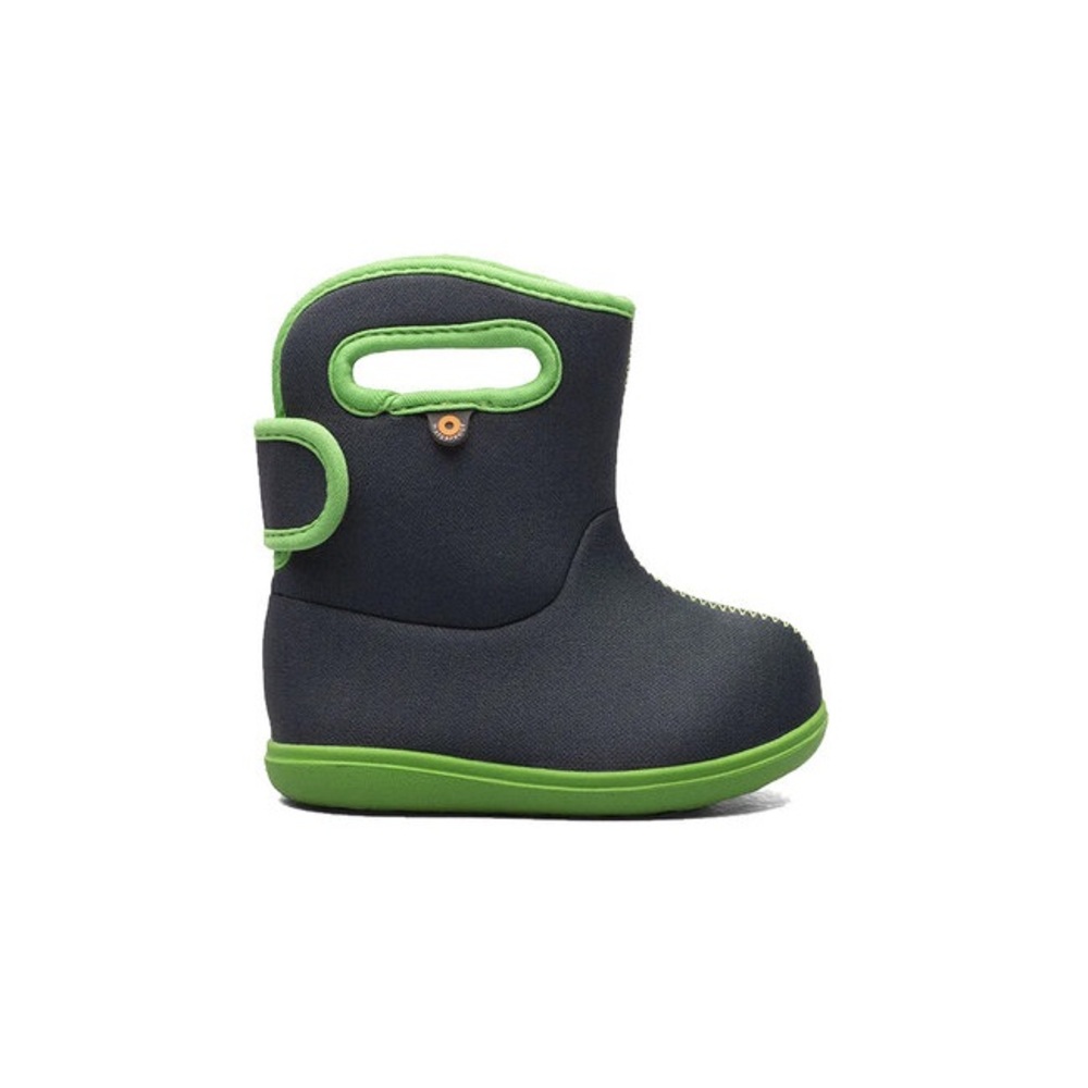 Size 10 Toddler Bogs Kids Black and Lime Green Boots